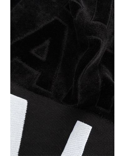 Balmain Towel With Logo - Black