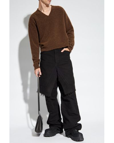 Rick Owens Sweater `tommy`, - Brown