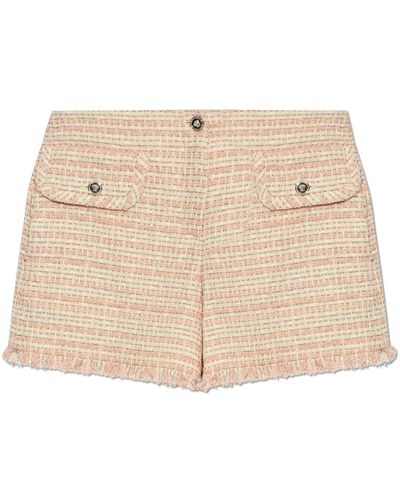 Versace Tweed Shorts, - Natural