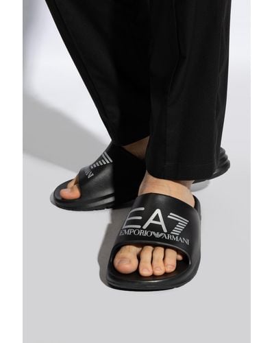 EA7 Rubber Flip-Flops - Black
