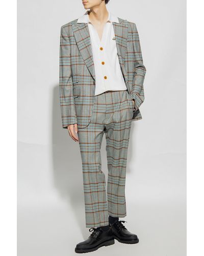 Vivienne Westwood Checked Pants - Gray