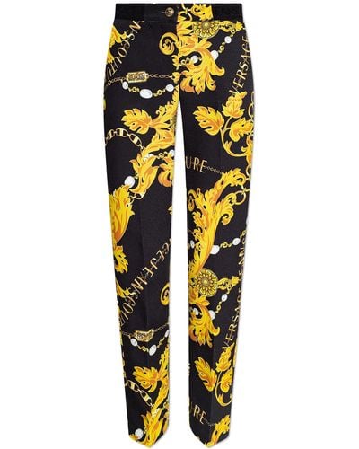 Versace Jeans Couture Printed Trousers - Black