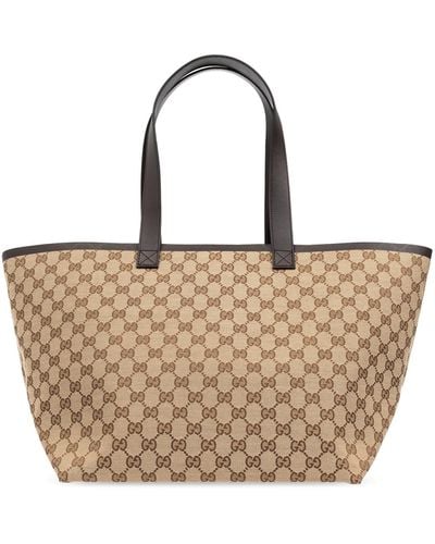 Gucci 'original GG Medium' Shopper Bag, - Natural