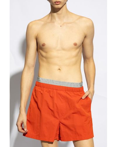 Bottega Veneta Swim Shorts - Orange