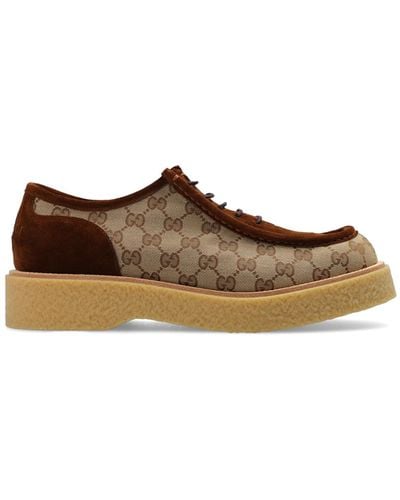 Gucci Shoes With 'GG' Monogram - Brown