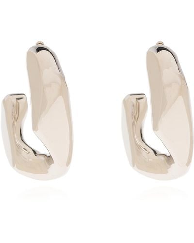Alexander McQueen Brass Earrings, - Natural