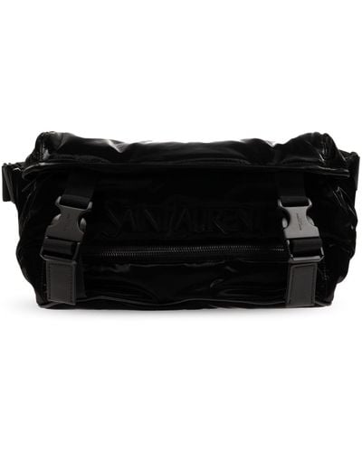 Saint Laurent Belt Bag With Logo, - Black