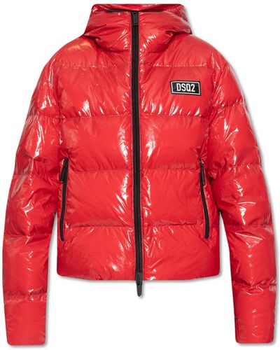 DSquared² Hooded Down Jacket - Red