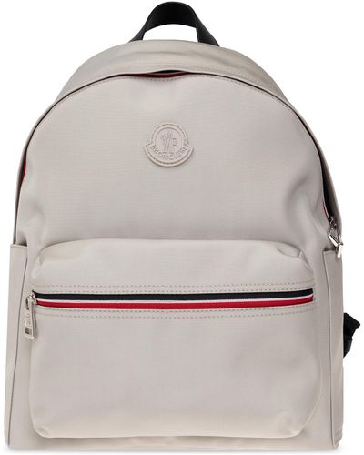 Moncler Backpack With Logo Patch, - Grey