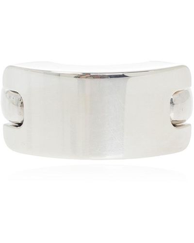 Bottega Veneta Silver Silver Ring - White
