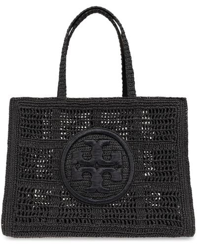 Tory Burch 'ella Large' Shopper Bag, - Black