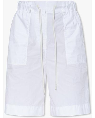 Moncler White High-waisted Shorts