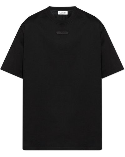 Lanvin T-shirt With Logo, - Black