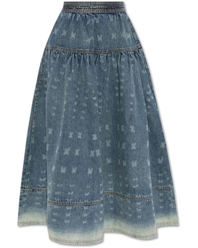 Ulla Johnson 'astrid' Denim Skirt, - Blue