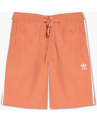 adidas Originals Shorts With Logo, - Orange