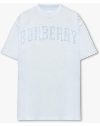 Burberry Lace Logo Oversized T-shirt - White
