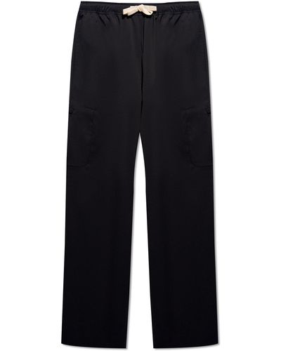 Palm Angels Cargo Trousers, - Blue