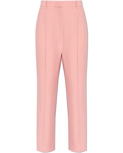 Alexander McQueen Creased Trousers, - Pink