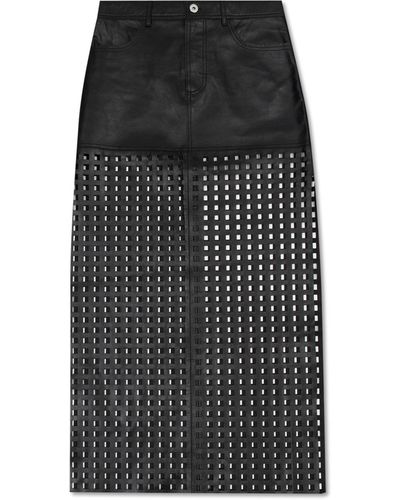 Stand Studio 'mavis' Leather Skirt, - Black