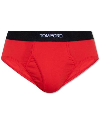 Tom Ford Briefs With Logo, - Red