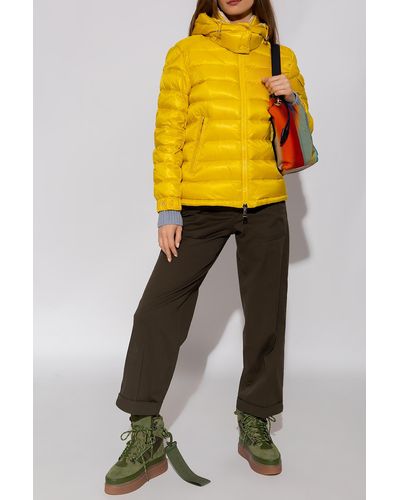 Moncler 'dalles' Hooded Down Jacket - Yellow