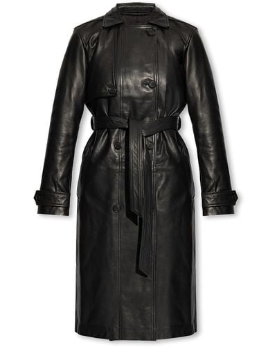 AllSaints ‘Okena’ Leather Coat - Black