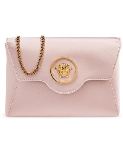 Versace Satin Shoulder Bag, - Pink