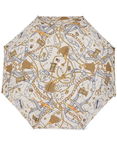 Moschino Umbrella With Logo, - White