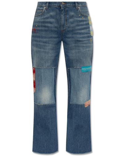 Marni Jeans With Patches, - Blue