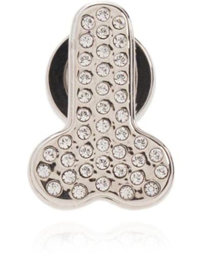 JW Anderson Crystal-embellished Mono Earring - Metallic