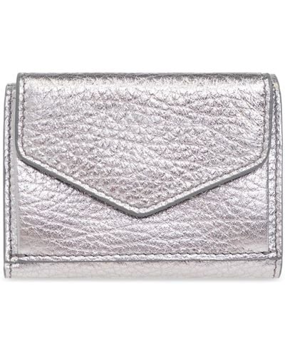 Maison Margiela Leather Wallet, - Grey