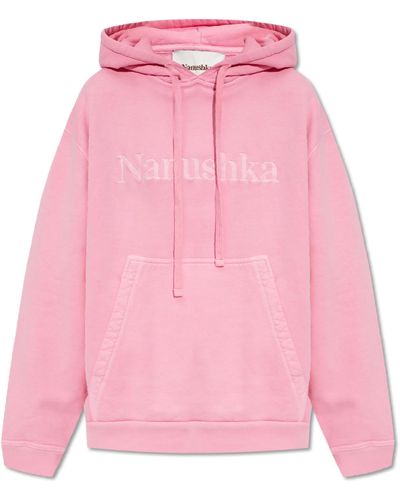 Nanushka ‘Ever’ Hoodie With Logo - Pink