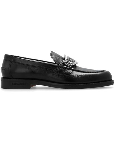 DSquared² Leather 'Loafers' Shoes - Black