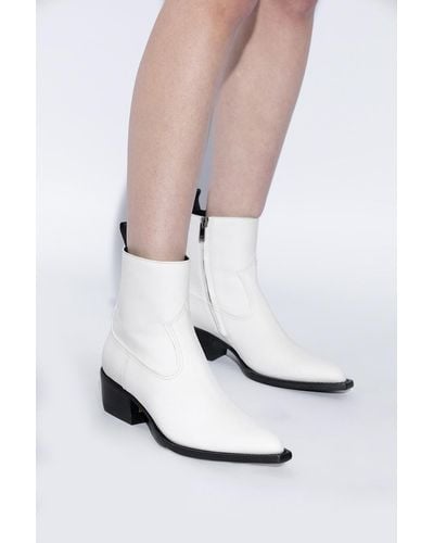 Golden Goose Heeled Ankle Boots 'Debbie' - White