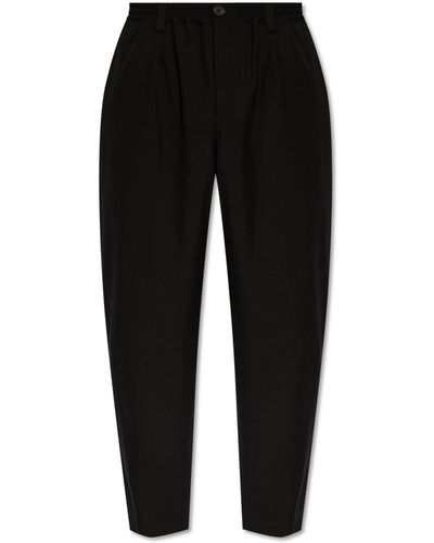 Marni Trousers In Virgin Wool, - Black
