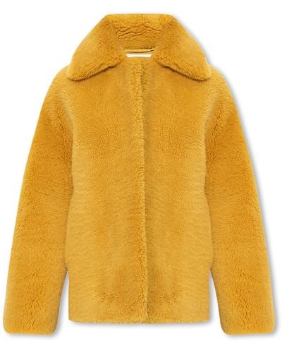 Inès & Maréchal 'nelly' Fur Jacket - Yellow