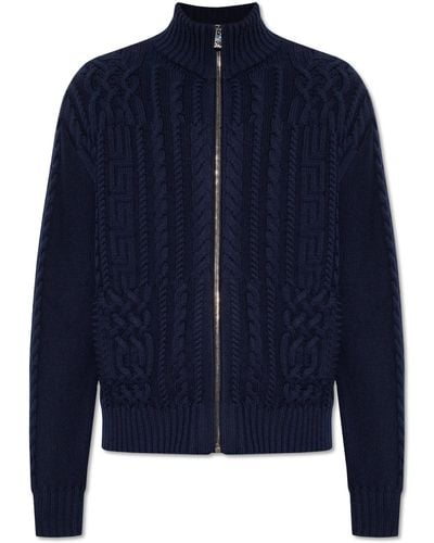 Versace Wool Cardigan - Blue