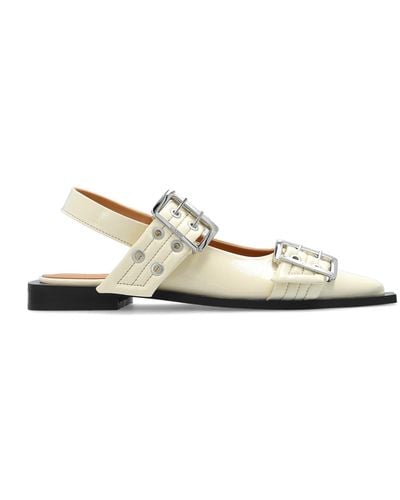 Ganni Shoes With Buckles, - White