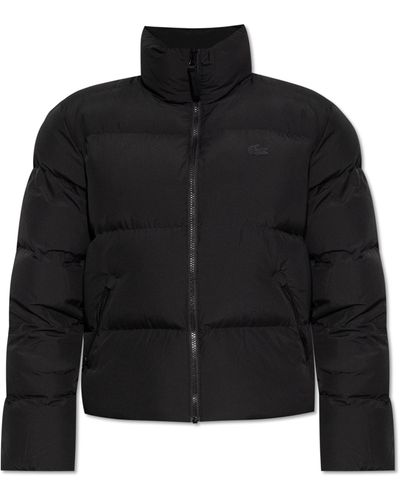 Lacoste Jacket With Logo, - Black