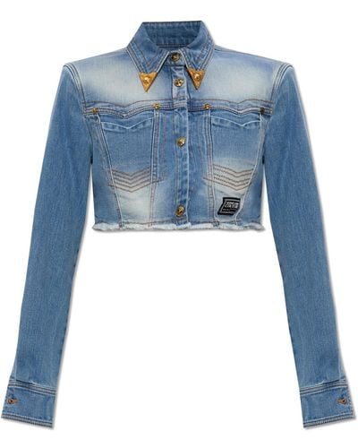 Versace Jeans Couture Denim Jacket, - Blue