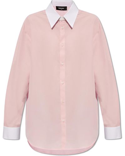 DSquared² Shirt With Logo, - Pink