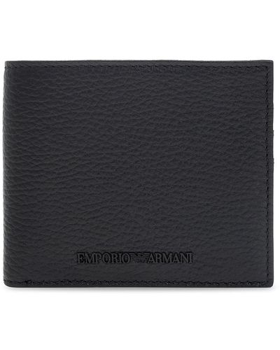 Emporio Armani Bifold Wallet With Logo - Black
