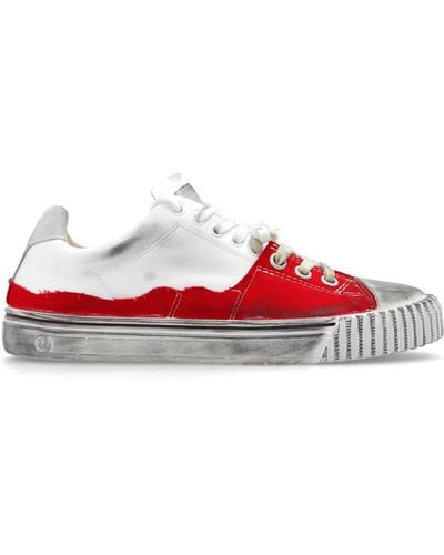 Maison Margiela Sneakers With Time-worn Effects, - Red