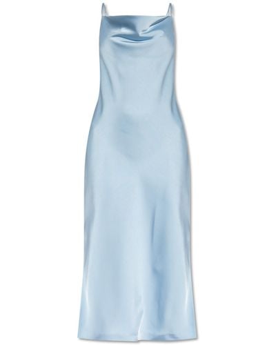 ROTATE BIRGER CHRISTENSEN Satin Dress With Straps, - Blue