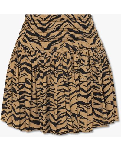 Zadig & Voltaire 'jocky' Skirt With Anima Motif - Natural