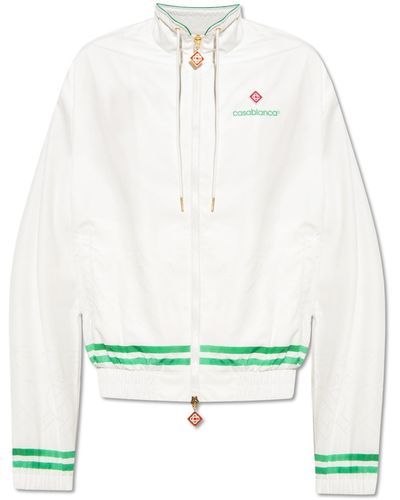 Casablancabrand Track Jacket With Logo, - White