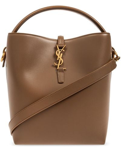 Saint Laurent 'le 37' Bucket-style Shoulder Bag, - Brown