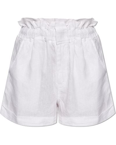 Posse Linen Shorts 'Ducky' - White