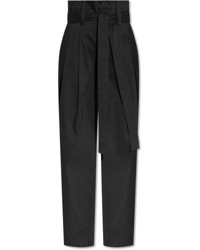 Issey Miyake High-waisted Trousers, - Black