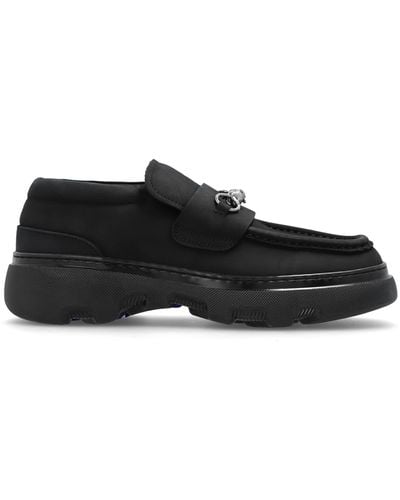 Burberry Embellished Loafers, - Black